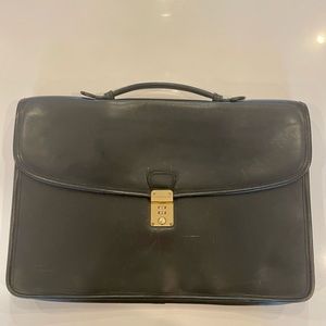 Crouch&Fitzgerald black leather vintage briefcase (see all description details)